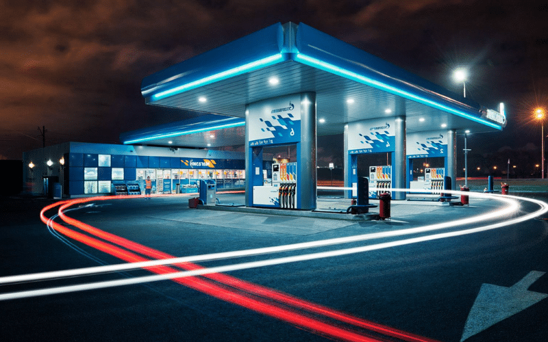 Gas Station Traffic Flow Simulation Chart