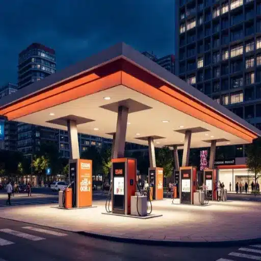 Common Gas Station Layout Types