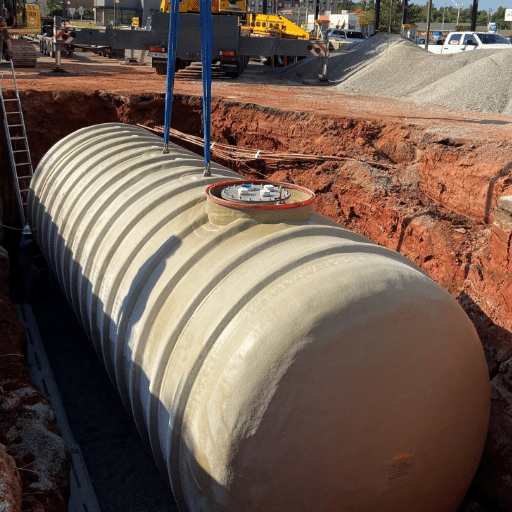 Excavation, Bedding, and Tank Placement
